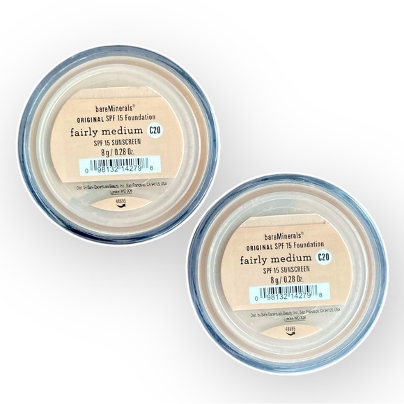 (2) bareMinerals Original SPF 15 Foundation in Fairly Medium C20 - Picture 1 of 3